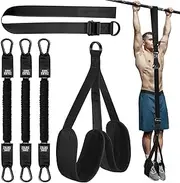 Pull Up Assistance Bands, Heavy Duty Resistance Band for Pull Up Bar, Adjustable Weight/Size with Fabric Feet/Knee Rest, Bands for Pull Up Assist for Strength Training, Patented Pull Up Assist Band