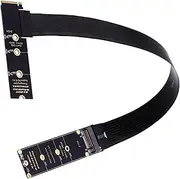 Sintech M.2 NVME Extender,NGFF M-Key PCIe SSD Extention Card with Angled Soft-PCB Cable 30CMS