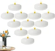 Dgayaeic Floating Candles | Warm White Tea Light Floating Candles | Clean Burn Candlelight Decoration for Weddings Parties Dinners Valentine's Day