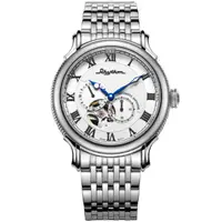 在飛比找樂天市場購物網優惠-Rhythm 日本麗聲鐘時針 羅馬縷空自動機械腕錶 (A15