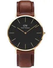 [Daniel Wellington] Classic 40mm St Mawes Dial Leather Watch In Brown