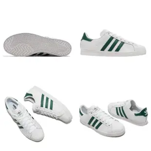 【adidas 愛迪達】休閒鞋 Coast Star 白 綠 男鞋 女鞋 復古 三線 鋸齒 小白鞋 三葉草 愛迪達(EE9949)