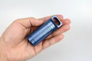 Outdoor EDC Portable Waterproof Aluminium Alloy Storage Pill Case Container Tool