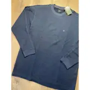 Vtg Shirt (Size L) Geoffrey Beene Dark Blue New W/ Tags Long Sleeve