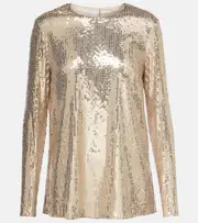 [Dolce & Gabbana] Dolce & Gabbana Sequined top AU 10 gold