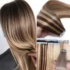 CLEARANCE Tape In 100% Russian Remy Human Hair Extensions Invisible Skin Weft US