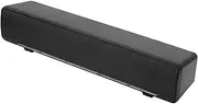USB Computer Speaker Soundbar, Wired Stereo Soundbar Music Player with Bass Surround Sound, 3.5mm Plug and Play for PC Cellphones (White) (Black)