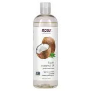 NOW Foods, Solutions, Liquid Coconut Oil, Pure Fractionated, 16 fl oz (473 ml)