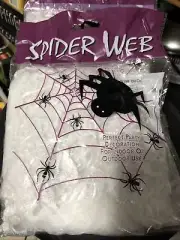 New- 10-- packs lot Stretchable Spider Webs Halloween party house spooky Cobweb