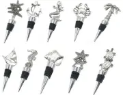 Wine Stoppers Nautical Themed Collectible Bottle Stopper Sealife Silver with Box