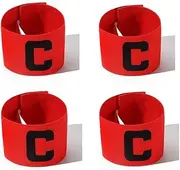 Wendy Mall 4Pcs Colorful Football Soccer Player Sport Flexible Sports Adjustable Bands Captain Armband for Kids and Youth