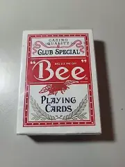 "Bee" Diamond® Back - Club Special Playing Cards, Single Deck (Red), *NEW*