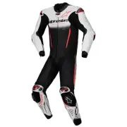 Alpinestars GP-R7 One Piece Leather Suit (42, White/Black/Red Fluo)