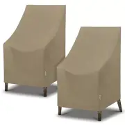 SunPatio Outdoor High Back Chair Covers, Heavy Duty Waterproof Stackable Pati...