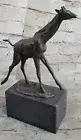 Modernist Original Milo Art Deco Bronze Giraffe Sculpture Animal Statue Decor