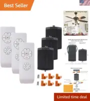 Universal Ceiling Fan Remote Control Set - Easy Installation & Multi-Fan Support