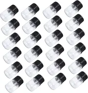 COMPUKAS 30Pcs Glass Vials Empty Sample Containers with Screw Cap Leak Resistant for Travel DIY Projects and Essential Oils