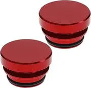 Raheem Pack of 2 12 V Aluminium Cigarette Lighter Cover Cap for Cigarette Lighter Dustproof Waterproof Car Cigarette Socket for Car, Truck, Boat, Truck, SUV, Yachts (Red)