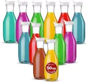 Party Bargains 50 oz. Plastic Pitcher White Carafe with Lids - Clear 12 Count
