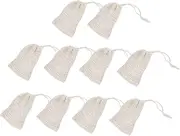 DRESSOOS 10pcs Soap Foaming Bag Soap Sack Bags Bath Foaming Bags Drawstring Soap Bag Exfoliating Soap Pocket Soap Bag for Shower Soap Exfoliating Bags Foaming Nets Soap Mesh Pouch Ramie