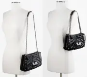 NWT COACH Kristin Evening Black Sequins Haircalf Chain Swing Bag Purse NEW $598