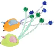 2pcs Plush Mice Cat Interactive Stuffed Mouse Playthings for Indoor Cats Durable and Safe Design Stimulates Hunting Instincts Present for Feline Friends