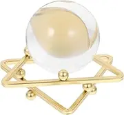 iplusmile Crystal Sphere with Hollow Stand Elegant Tabletop Crystal Ball Ornament for Home for Study and Bedroom Versatile Decoration for Cabinets and Desks