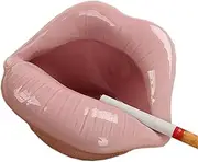 Queenbox Creative Ceramic Cigarette Ashtrays with Lips Style Fashion Home Decorations