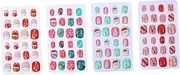KALLORY 4 Boxes 96pcs Boys and Girls Nail Art Tips Christmas Theme Press on Nails Full Cover Manicure Painting Set Style