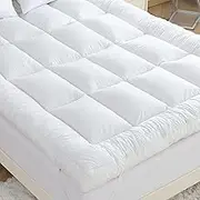 WhatsBedding 5 Inch Memory Foam Mattress Topper Full, 100% Cotton Extra Soft Pillow Top Mattress Topper, Fluffy Shredded Memory Foam Filled & Thicked Down Alternative-Lined