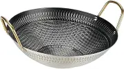 YWJLQH Kadhai Kadai Dry Pot Indian Kadai Hotpot Pot for Food Steaming Vegetables Deep Frying, Diameter 24cm