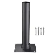 Flagpole Base Dock Deck Mount Windsock Base Umbrella Stand Outdoor Silver/Black
