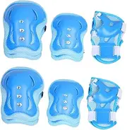 BESPORTBLE 6pcs Protective Gear for Scooter Roller Skates Roller for Training Wheels Dirt Helmet Skateboard Pads Wrist Elbow Pads Helmet Brace Sky-Blue