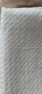 Cotton/linen fabric textured for making towels from Europe white 1 ydx83" wide