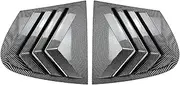 Car Rear Window Shutter Cover Trim Window Louver Side Vent Trim Compatible for BMW 1 Series E87 2005-2011 Auto Accessories(Carbon Look)