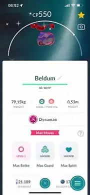 Pokémon Shiny Dynamax Beldum - MlNl P T C - GO Read Description