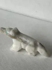 Zuni White Wolf fetish​ HERBERT HIM, Sr. Heartline Hhsmall