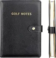 Uoqpty Golf Log Pocket Notebook - Golf Data and Scoring Book - Green Field Supplies Sports Accessories for Driving Ranges Outside Field Tournaments