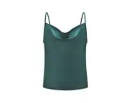 Satin Strappy Cami Top- Green