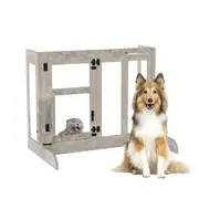 P&P Dog Gate Pet Fence Barrier Divider Freestanding Pet Wooden Enclosure Door Fence
