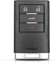 FLJKCT 4/5 Buttons Remote Control Car Key Shell Case with Uncut Blade,for Cadillac XLR,for Chevrolet Corvette 2008 2009 2013