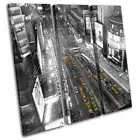 New York Yellow Taxi Cabs NYC Aerial City TREBLE CANVAS WALL ART Picture Print