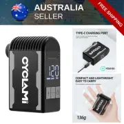120PSI Mini Electric Bike Pump A2S Fast Inflator for Presta/Schrader AU