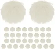 uxcell 35-Pack Faux Fur Pom Poms, 1.2 Inch/ 1.2 cm Soft Fluffy Pompoms Balls Faux Rabbit Fur with Elastic Loop for Hats/Bags/Keychains/Knitting Accessories/DIY Crafts [Beige]
