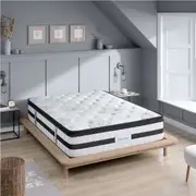 Dreamz Spring Mattress Euro Top Double Bed 5 Zone Pocket Medium Firm Memory 35cm Double