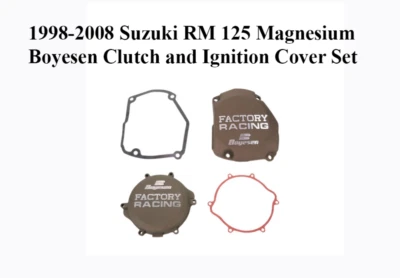 1998-2008 Suzuki RM 125 Magnesium Boyesen Clutch and Ignition Cover Set