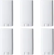 6 Pcs 15ml Empty Travel Deodorant Containers Oval Lip Balm Tubes Refillable Deodorant Stick Plastic Lipstick Tube for DIY White