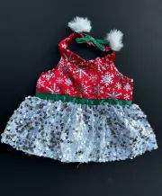 Build a Bear Clothing - Shiny Snowflake Sequin Dress - New