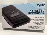 New Tyler TCP-01 Portable Cassette Player & Recorder - Retro Shoebox Style Blk