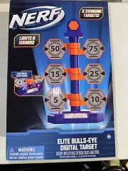 Nerf Elite Bulls-Eye Digital Target Lights & Sounds LCD Screen 6 Targets New